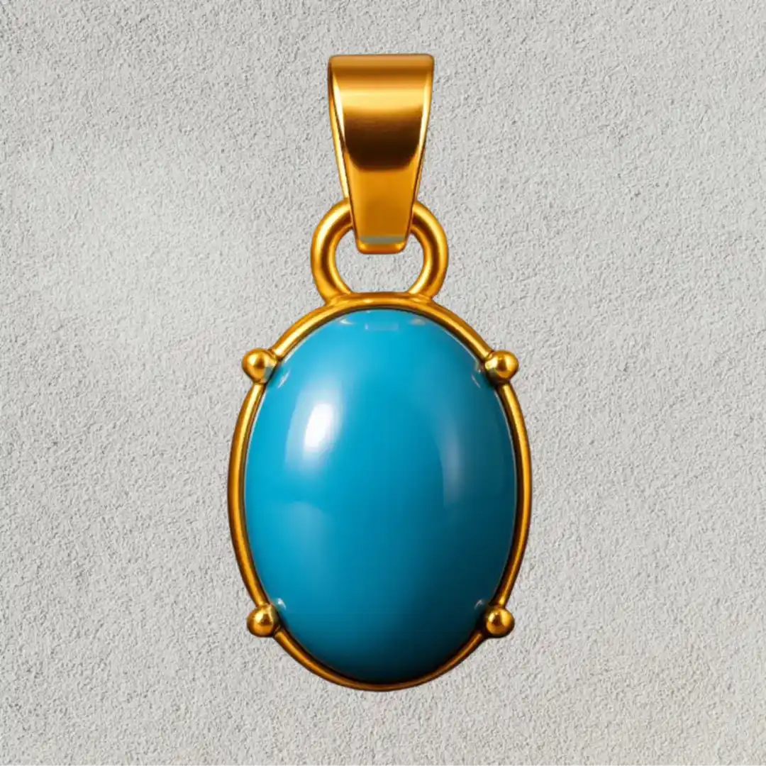 Firoza Stone | Original Turquoise Gemstone Pendant | Certified Healing Crystal Astrological Birthstone for Success, Positivity & Luck.png